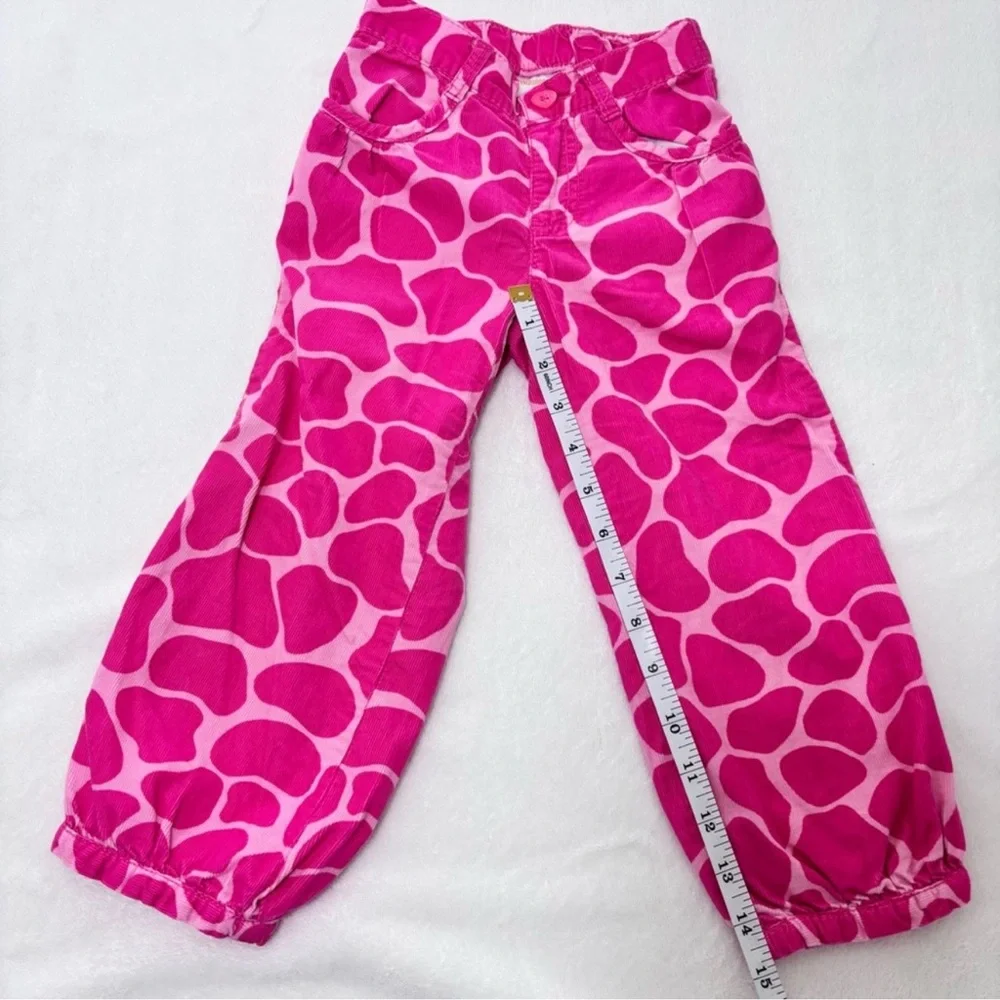 Gymboree Loveable Giraffe Pink Giraffe Print Corduroy Pants Girls Size ‎ 3T